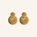 Double Coin Ohrstecker Gold