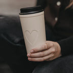 To Go Becher Herz Creme