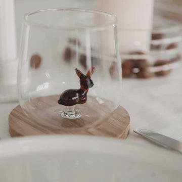 Trinkglas Rehfigur