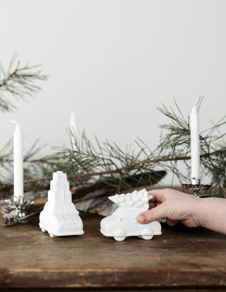 Hjulstad Weihnachtsauto weiß