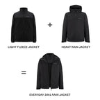 Everyday 3 in 1 Rain Jacket All Black