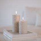 Blockkerze Olive 70x100 grau