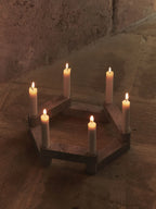 Newel Modular Candle holder Set of 6 , Travertin