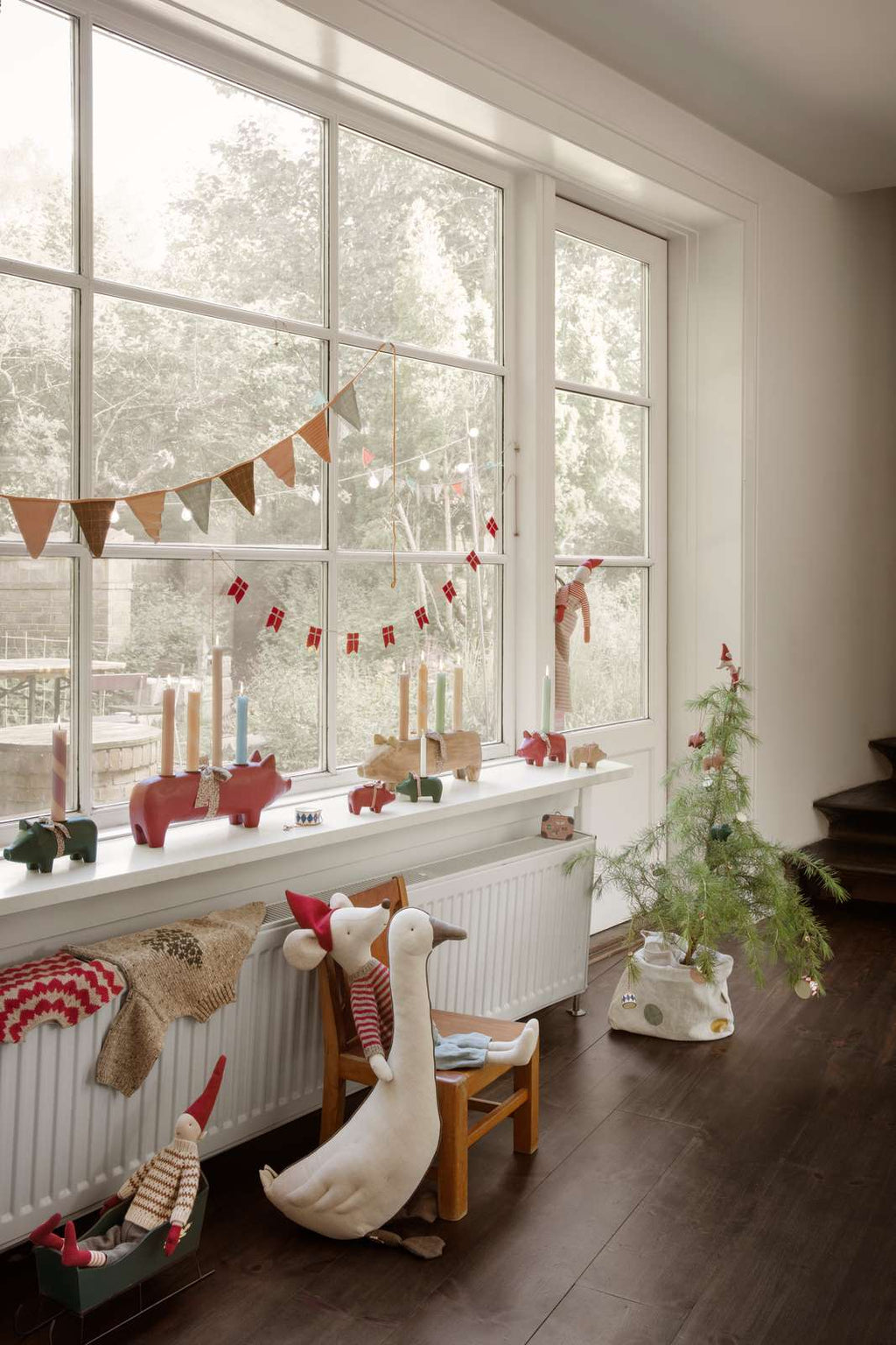 Kerzenhalter Medium Schwein rot