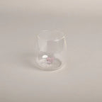 Trinkglas Herzfigur rosa