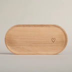 Tablett aus Eiche Herz