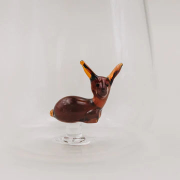 Trinkglas Rehfigur