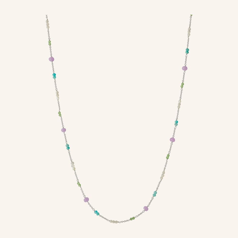 Sea Colour Necklace 40-46cm Silber