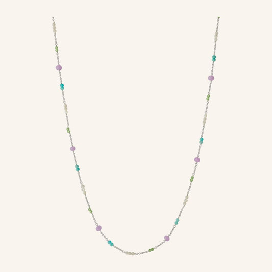 Sea Colour Necklace 40-46cm Silber