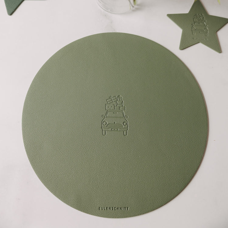 Wendbares Platzset Merry Christmas Grün