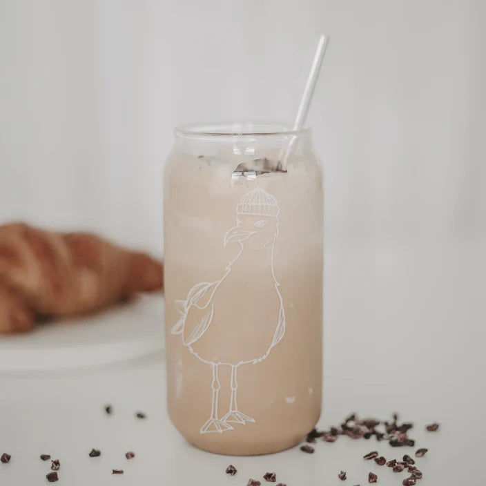 Hohes Trinkglas Möwe