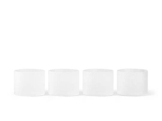 Ripple Low Glasses 4Stck Frosted