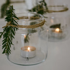 Vase mittel aus Glas Tannen