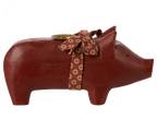 Schwein , Kerzenhalter, rot