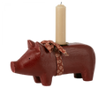 Schwein , Kerzenhalter, rot