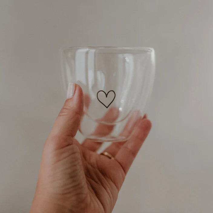 Doppelwandiges Glas Herz