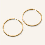 Large Circle Hoops, 925 er Silber, 18k vergoldet