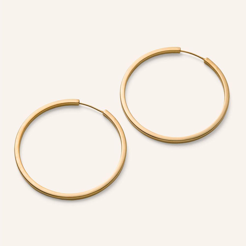 Large Circle Hoops, 925 er Silber, 18k vergoldet