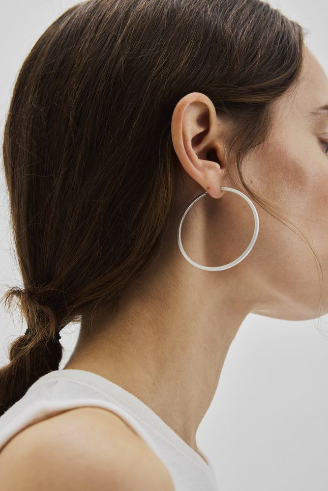 Large Circle Hoops, 925 er Silber, 18k vergoldet