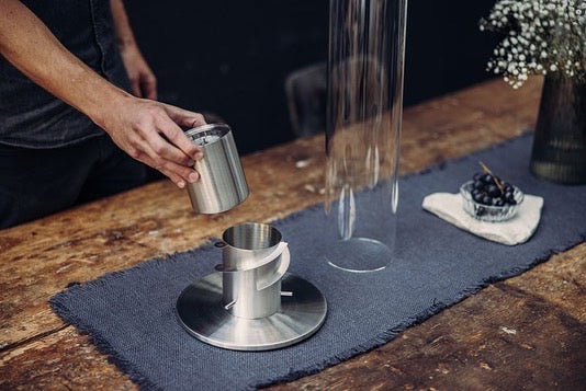 Spin 1200 Bio burner mit Eco Ring und Löschdeckel