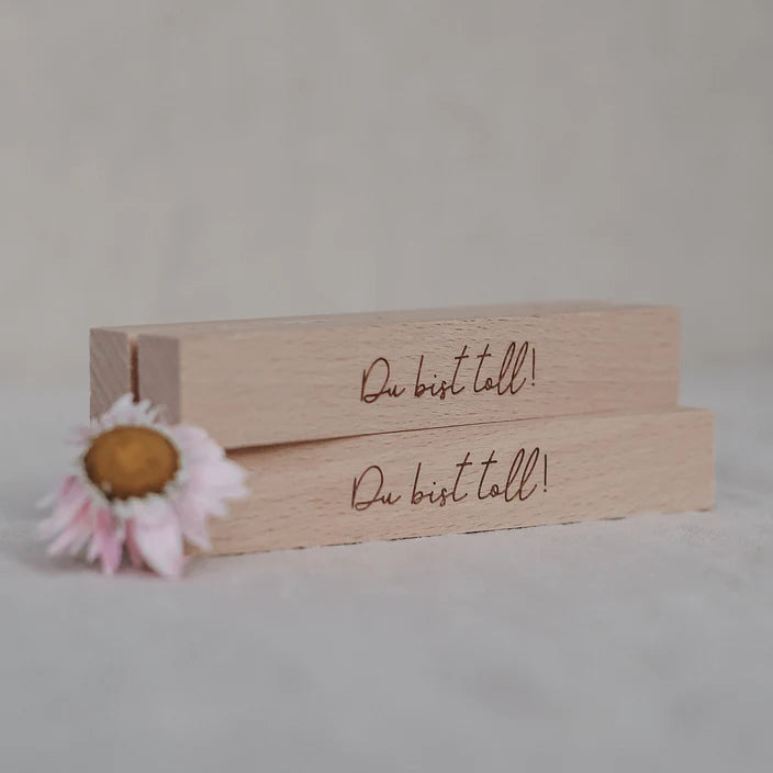 Karten und Blumenhalter du bist toll