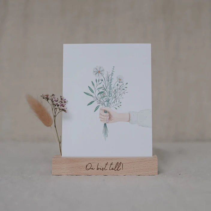 Karten und Blumenhalter du bist toll