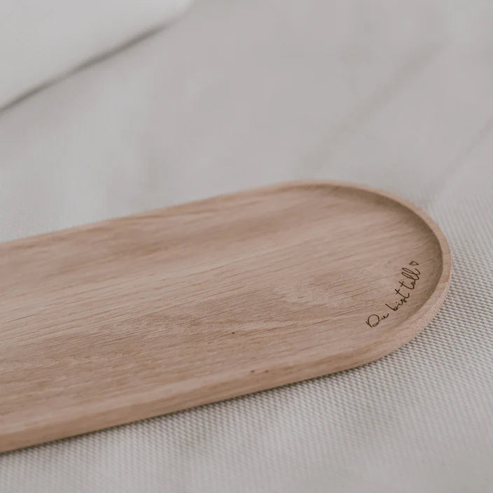 Tablett du bist toll aus Eiche