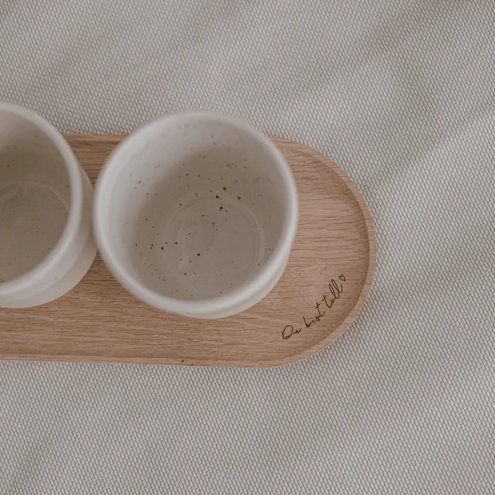 Tablett du bist toll aus Eiche