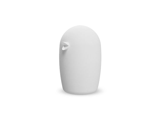 Ceramic bird white 12 cm