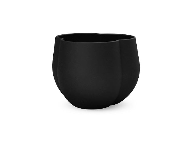Clover flower pot black, 12 cm