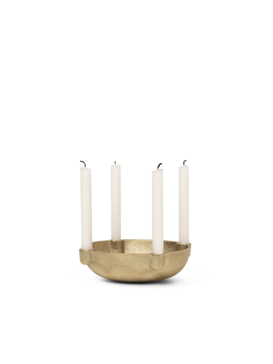Bowl Candle Holder Brass