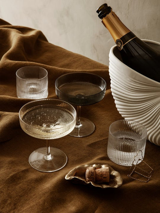 Ripple Champagner Saucer 2er Set