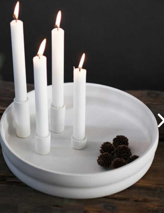 Bolmen White candlestick 30 × 30 × 9 cm