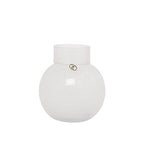 Runde Glasvase weiß