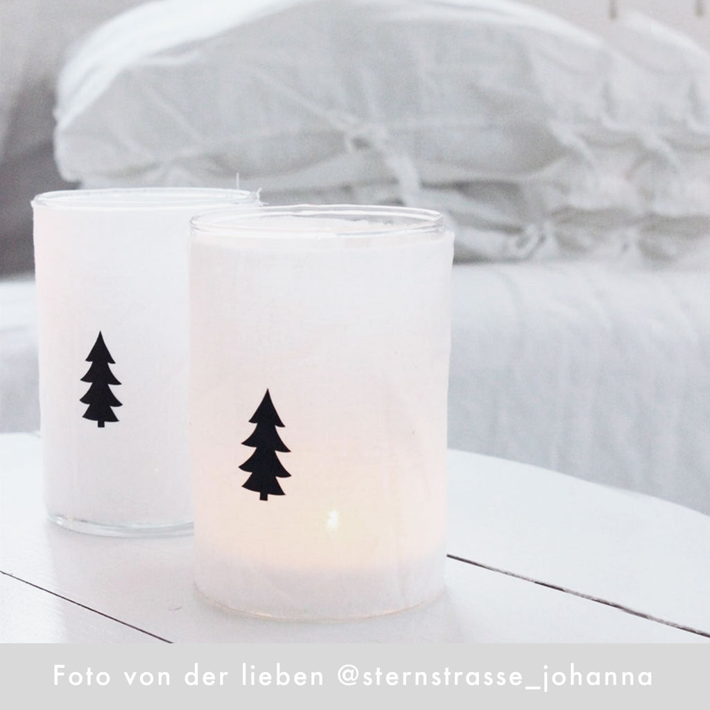 Sticker Tanne schwarz 24 Stck