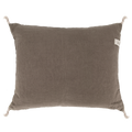 Kissen Leinen braun mit Quasten