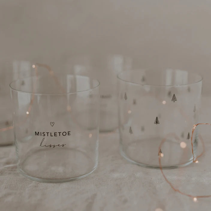 Trinkglas 2er Set Tanne schwarz