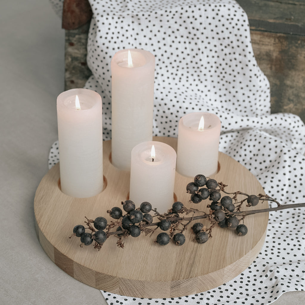 Kerzenbrett 32cm Eiche