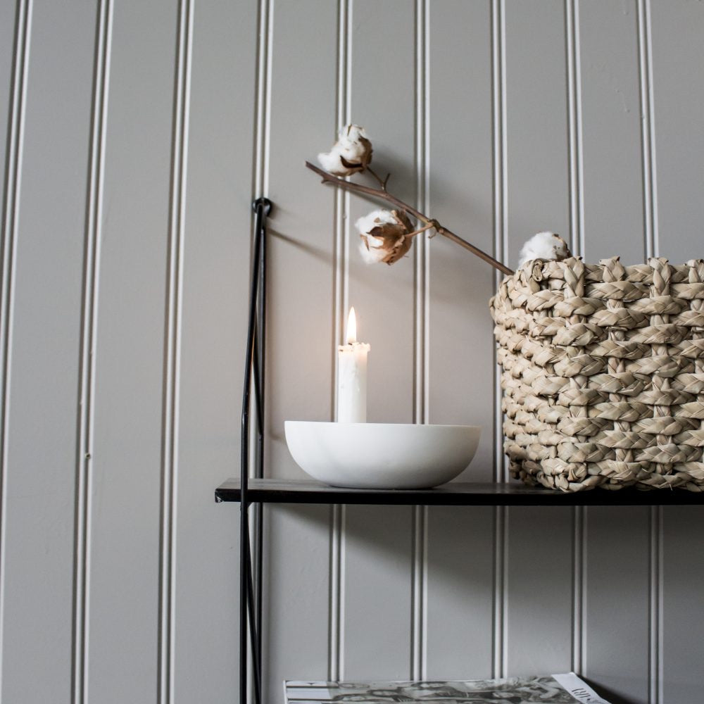 Lidatorp small White candlestick 15x15x5cm