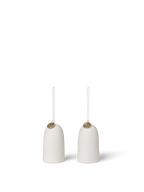 Bell Ceramic Ornament 2 er Set Off White