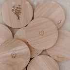 Untersetzer aus Eiche Smiley