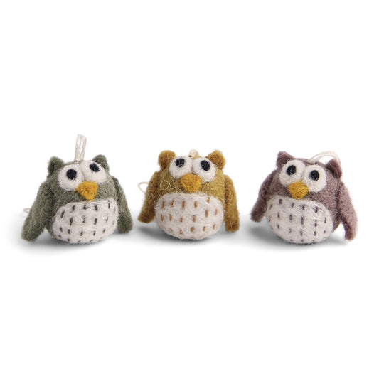 Mini Owls Burnt colors 3er Set