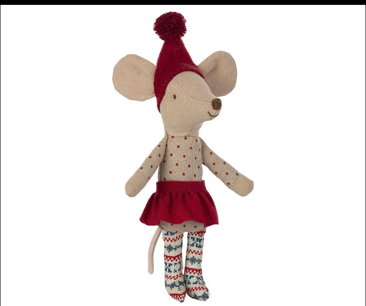 Weihnachtsmaus in Streichholzschachtel