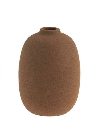 Albacken oval braun Vase
