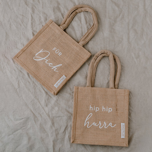 Mini Jute Shopper 2er Set