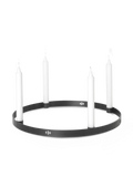 Candleholder Circle Brass Black 38cm