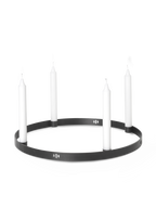 Candleholder Circle Brass Black 38cm