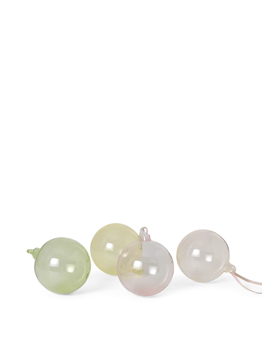 Glass Baubles L 4 Stck