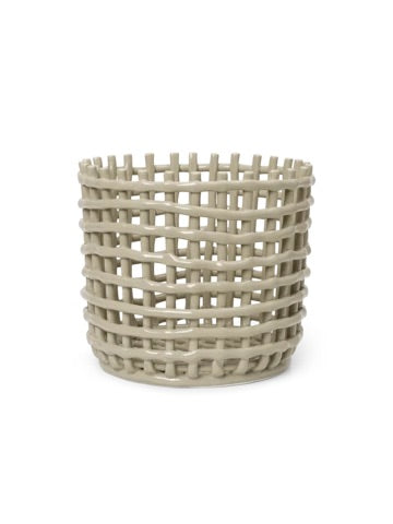 Ceramic Basket Large Cashmere