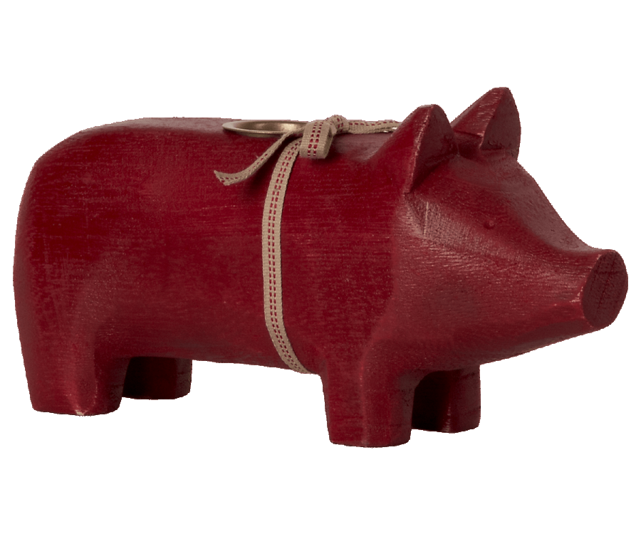 Holzschwein Medium rot